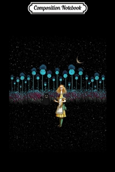 Composition Notebook: Wonderland Flower Garden Starry Night - Alice in Wonderland  Journal/Notebook Blank Lined Ruled 6x9 100 Pages