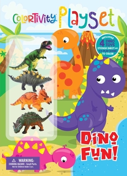 Paperback Dino Fun! Playset: Colortivity Playset Book