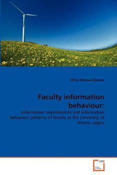 Paperback Faculty information behaviour Book