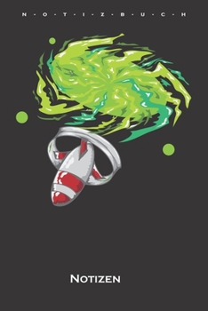 Raumschiff und schwarzes Loch Notizbuch: Punkteraster Notizbuch für Zeitreise und Science-Fiction Fans (German Edition)