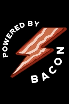 Paperback Powered By Bacon: Funny Cooked Breakfast Bacon Food Lined Notebook Journal Diary 6x9 Book