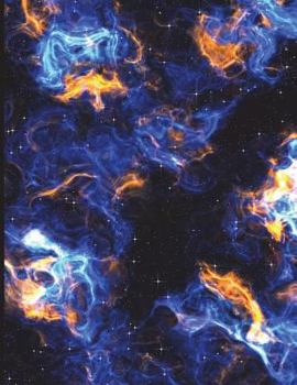 Paperback Unruled (Unlined) Blank Composition Notebook (8.5"x11" inches) 200 Pages: Blue Fires Cover Design Book