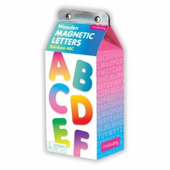 Paperback Rainbow ABC Wooden Magnetic Letters Book