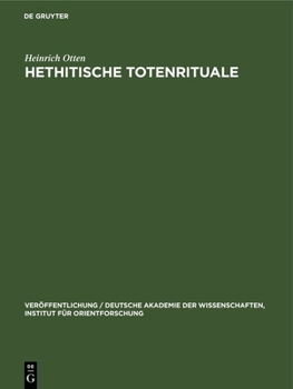 Hardcover Hethitische Totenrituale [German] Book