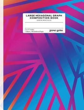 Paperback Large Hexagonal Graph Composition Book: Geometric Prism (Style D), Numbered Pages Book