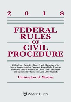 Paperback Federal Rules of Civil Procedure: 2018 Statutory Supplement Book