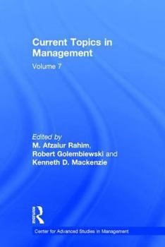 Hardcover Current Topics in Management: Volume 7 Book