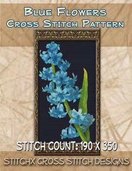 Paperback Blue Flowers Cross Stitch Pattern Book