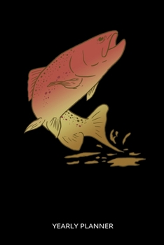 Yearly Planner: Flyfishing Fly Fishing Fish Anglin Fisherman Two Years Planner 2020 2021 Daily Weekly Monthly Academic Planner & Organizer To Do's And Goals Calendar Class Shedule For Student