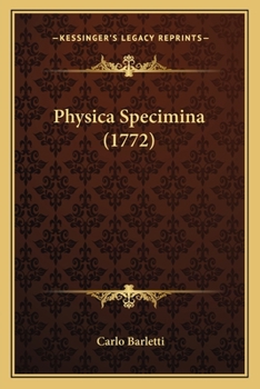 Paperback Physica Specimina (1772) Book