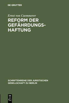 Hardcover Reform der Gefährdungshaftung [German] Book