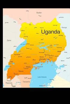 Paperback Map of Uganda Journal: 150 Page Lined Notebook/Diary Book