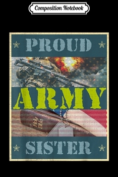 Composition Notebook: Flag USA Dog Tag vintage Proud Army Sister Gifts Veteran  Journal/Notebook Blank Lined Ruled 6x9 100 Pages