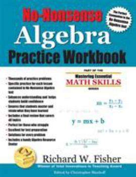 Paperback No-Nonsense Algebra Practice Workbook Book
