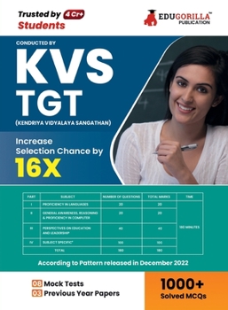 Paperback KVS TGT Book 2023: Trained Graduate Teacher (English Edition) - 8 Mock Tests and 3 Previous Year Papers (1000 Solved Questions) with Free Book