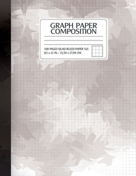 Paperback Graph Paper Composition Notebook: Quad Ruled 5x5, 100 Pages (Large, 8.5 x 11 in / 21.59 x 27.94 cm) Book