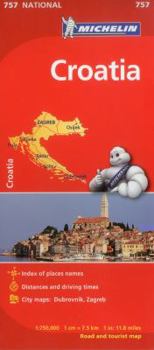 Map Michelin Croatia Road and Tourist Map Book