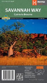 Map Cairns to Broome (Savannah Way) 2014: HEMA Book