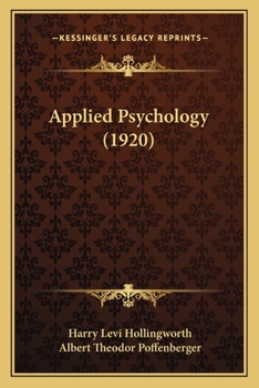 Paperback Applied Psychology (1920) Book