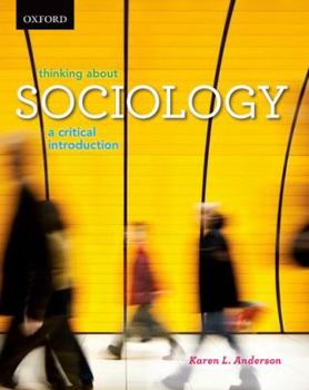 Hardcover Thinking about Sociology: A Critical Introduction Book