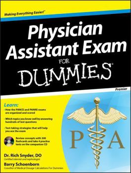 Paperback Physician Assistant Exam for Dummies [With CDROM] Book