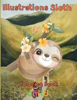 Paperback illustrations Sloth Coloring book child: 8.5''x11''/ Sloth Coloring book