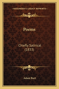 Paperback Poems: Chiefly Satirical (1833) Book