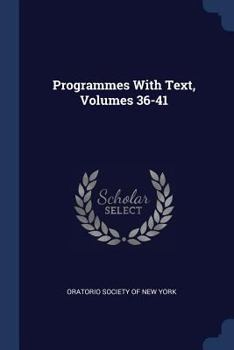 Paperback Programmes With Text, Volumes 36-41 Book