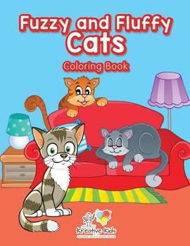 Paperback Fuzzy and Fluffy Cats Coloring Book