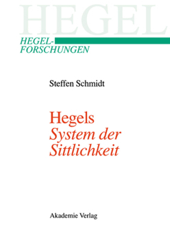 Hardcover Hegels "System der Sittlichkeit" [German] Book