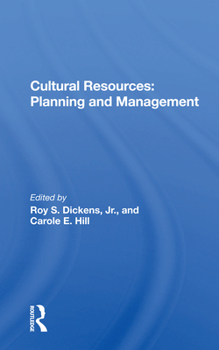 Paperback Cultural Resources: Planning And Management Book