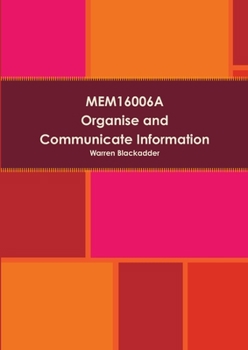 Paperback MEM16006A Organise and communicate information Book