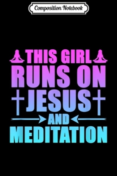 Composition Notebook: This Girl Runs On Jesus And Horses for Horse Girls  Journal/Notebook Blank Lined Ruled 6x9 100 Pages