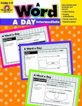 Paperback A Word a Day Intermediate: Grade 4-8 Book