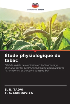 Paperback Étude physiologique du tabac [French] Book