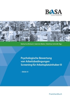 Paperback Basa: Psychologische Bewertung von Arbeitsbedingungen - Screening für Arbeitsplatzinhaber III [German] Book