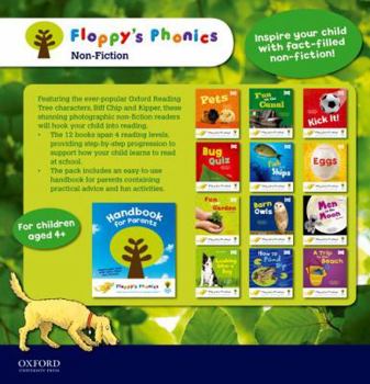 Paperback Floppy's Phonics Non-Fiction 13 Books set With Handbook For Parents Pets,fun on Book
