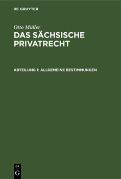 Hardcover Allgemeine Bestimmungen [German] Book