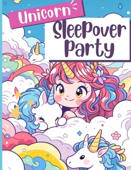 Paperback Unicorn Sleepover Party: A coloring book adventure Book