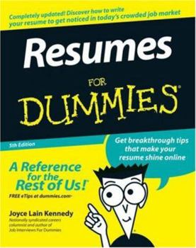 Resumes For Dummies (Resumes for Dummies) - Book  of the Dummies