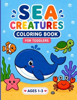 Paperback Sea Creatures Coloring Book for Kids [Large Print] Book