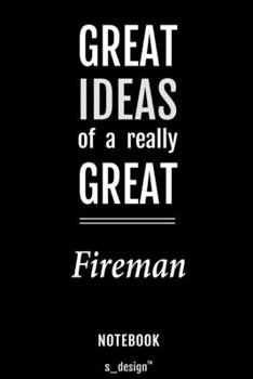 Paperback Notebook for Firemen / Fireman: awesome handy Note Book [120 blank lined ruled pages] Book