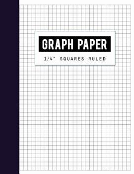 Paperback Graph Paper 1/4" Squares Ruled: Black Lines Law Ruled Letter, Writing Paper Notebook, Letter-sized lined paper is college ruled and oriented, Black li Book