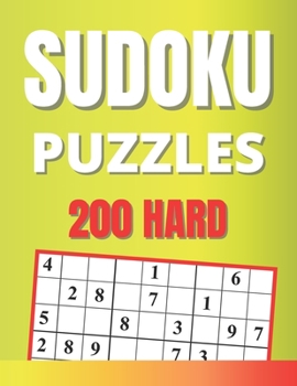 Paperback Sudoku Puzzles 200 hard: large print sudoku book for Seniors & Adults [Large Print] Book
