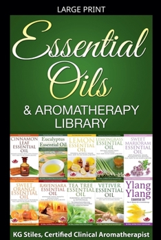 Paperback Essential Oils & Aromatherapy Library [Large Print] Book