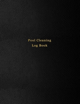 Pool Cleaning Log Book: Swimming pool client chemical maintenance and repair journal for business owners and employers | Black leather print design