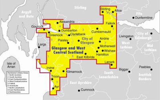 Paperback Ordnance Survey Glasgow and West Central Scotland Street Atlas Book