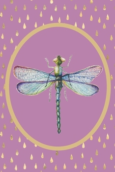 Dragonfly Lined Journal: 6 x 9 inches, 100 wide ruled, white page notebook / diary / journal for self-reflection / travel journal, Mauve Cover