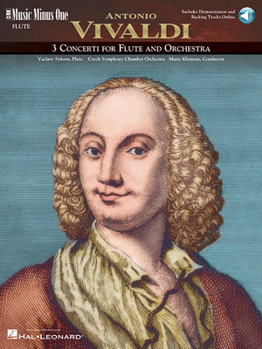 Paperback Vivaldi - 3 Concerti for Flute & Orchestra: D Major (Rv427); F Major (Rv434); G Major (Rv438): Music Minus One Flute [With CD (Audio)] Book