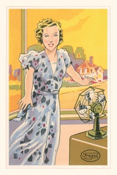 Paperback Vintage Journal English Woman with Electric Fan Book